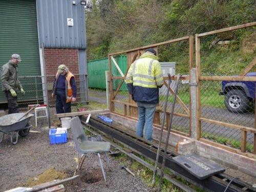 A full size shelter for a miniature railway